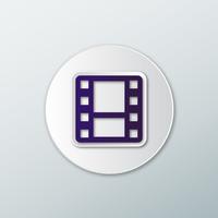 Icon video in a flat style  vector