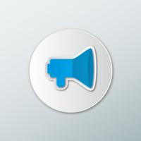 Blue speaker icon  vector