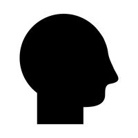 Contorno de la cabeza del hombre y perfil predeterminado vector
