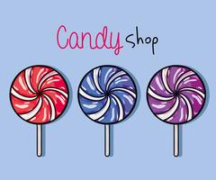 tasty sweet candy with delicious texture vector