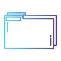 archivo de carpeta de línea para guardar la información de documentos para archivar vector