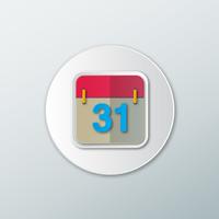 Icon tear-off calendar with the date  vector