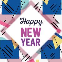 happy new year over color backgroun design vector