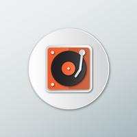 Icon turntable in a flat style  vector