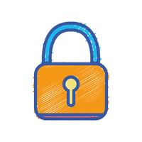 padlock security protection object to privacy information vector