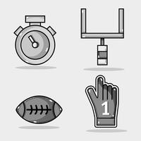 set amercan football elements to competition vector