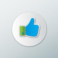 Like icon thumb up  vector