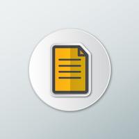 Icon of the paper document  vector