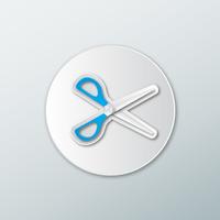 scissors icon in a flat style  vector