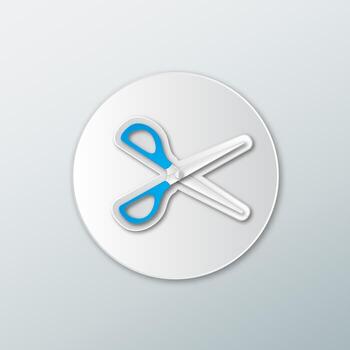 scissors icon in a flat style  vector
