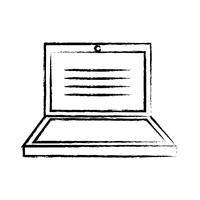 figure laptop electronic technology with screen design vector