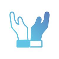 line human hands up with fingers vector