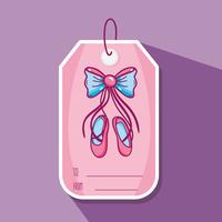 decoration tag with art ballet design vector