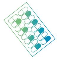 tratamiento de pastillas farmacéuticas médicas de línea vector