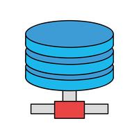 tecnología de disco duro de almacenamiento de datos vector