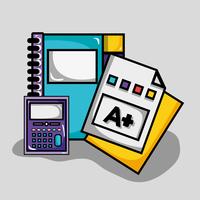 school utensil design to study and learn vector