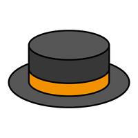 icono de accesorio de sombrero vector