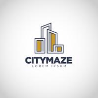 Logotipo de la ciudad simple vector