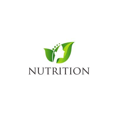 Green Leaf With Woman Face Logo