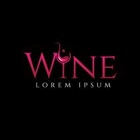 Logo de vino simple vector