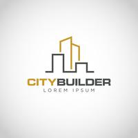Simple Line Urban Property Logo vector