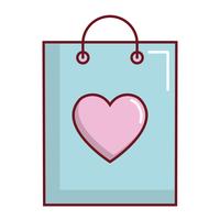 icono de la bolsa de compras vector