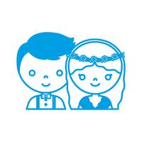 icono de pareja de boda vector