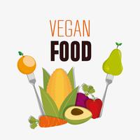 Vegan food design. vector