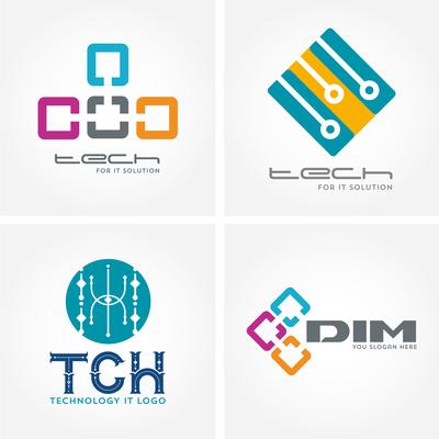 Technology, computer, and data related business logos