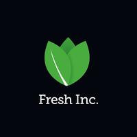 Logotipo de verdura de hoja verde fresca vector