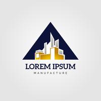 Logotipo de fabricación industrial vector