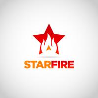 Red Star Fire Logo vector