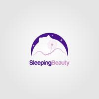 Sleeping Beauty Dream Logo vector