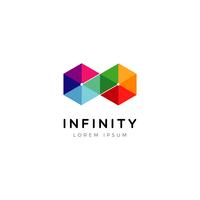 Geometric Infinity Logo Symbol Icon vector