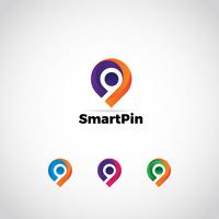 Colorful Pin Logo vector