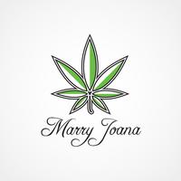 Outline Cannabis Logo vector