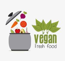 Diseño de comida vegana.
