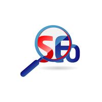 Search Engine Optimization Magnifying Logo vector