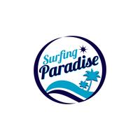 logo de Surfing Paradise vector