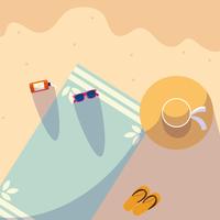toalla de verano en el diseño de la playa
