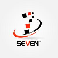 Number Seven Swoosh Logo vector