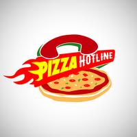 Logotipo de entrega de pizza vector