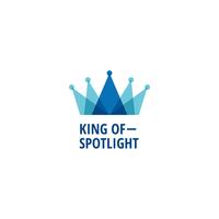 Layered Blue King Crown Logo vector