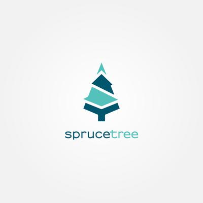 Spruce Tree with Cutouts Logo