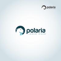 Logotipo de la cabeza del oso polar vector