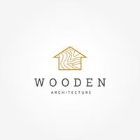 Wooden House Architecture Logo vector