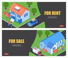 For Rent and for Sale House vector