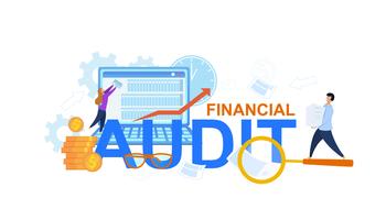 Financial Audit Flat Illustration vector