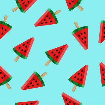 Watermelon slice pattern vector