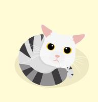 cute cat sleep vector